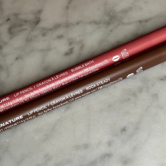 Morphe Signature Lip Pencil Set | Rock Steady & Bubble Bath | NEW MAKEUP - Picture 2 of 9
